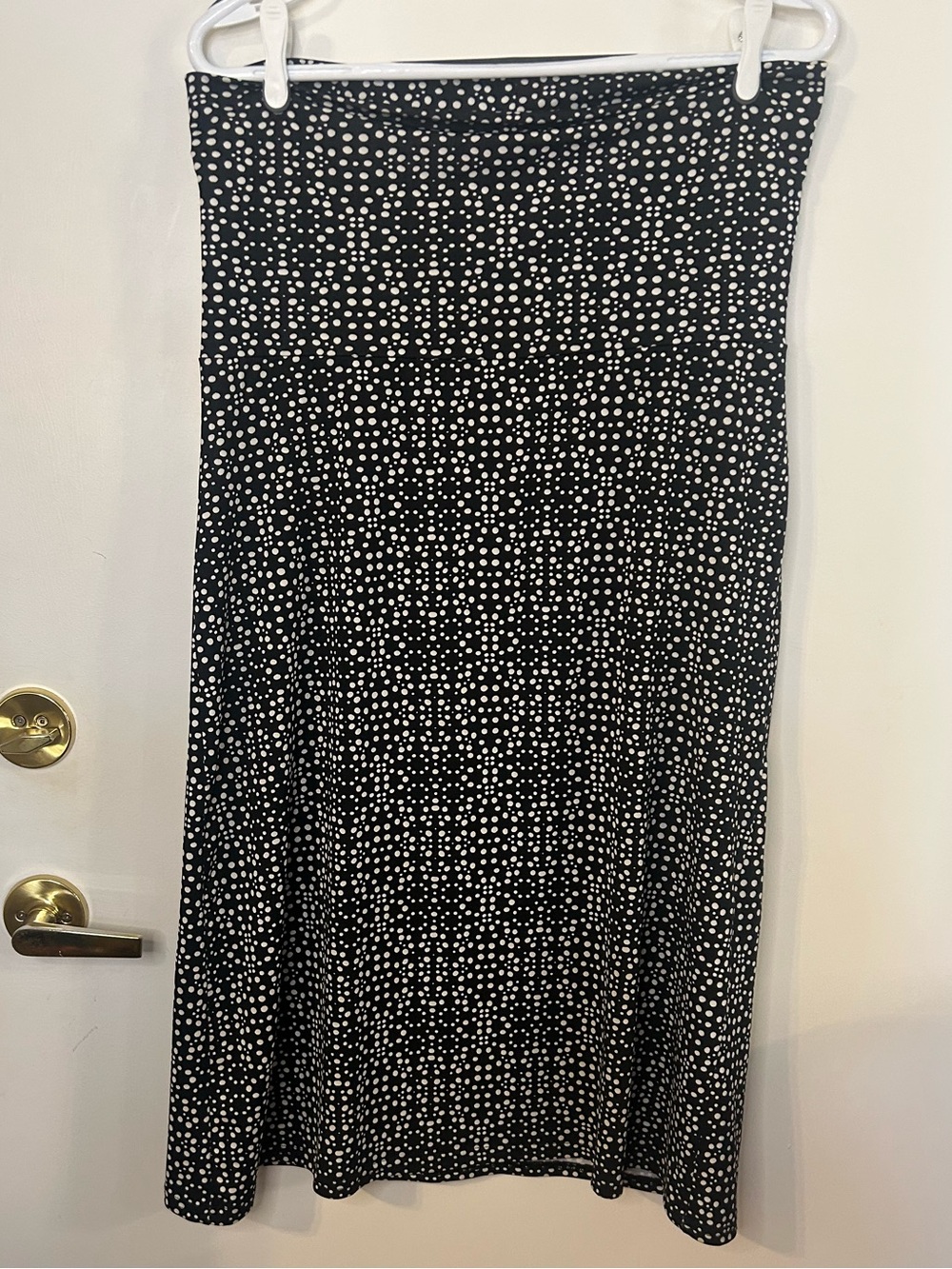 mercer & madison Women’s Black and White Polka Dot Maxi Skirt Size Large